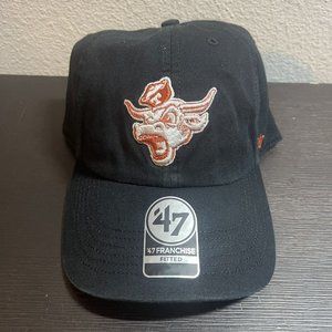 Texas Longhorns 47 Brand Franchise Flex Fitted Black Hat Cap Bevo Size Small
